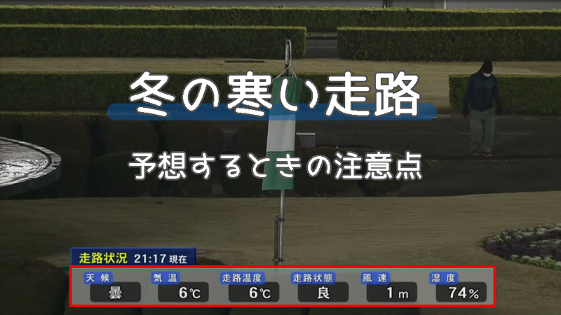 冬の寒い時期のレースで予想するときの注意点